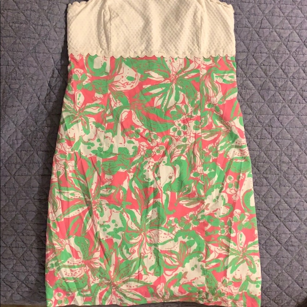 Lily Pulitzer strapless dress, size 8